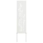 Casa si Gradina - Gradina si terasa - Decoratiuni exterior - Ornamente gradina - Panou decorativ pentru gradina Floral Alb 32 x 140 cm - Infinity.ro