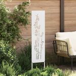 Casa si Gradina - Gradina si terasa - Decoratiuni exterior - Ornamente gradina - Panou decorativ pentru gradina Floral Alb 32 x 140 cm - Infinity.ro