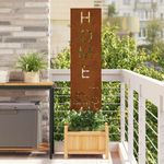 Casa si Gradina - Gradina si terasa - Decoratiuni exterior - Ornamente gradina - Panou decorativ pentru gradina Traforaj Ruginit 32 x 140 cm - Infinity.ro