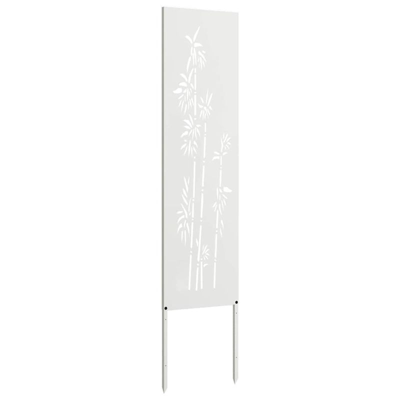 Casa si Gradina - Gradina si terasa - Decoratiuni exterior - Ornamente gradina - Panou decorativ pentru gradina Floral Alb 32 x 140 cm - Infinity.ro