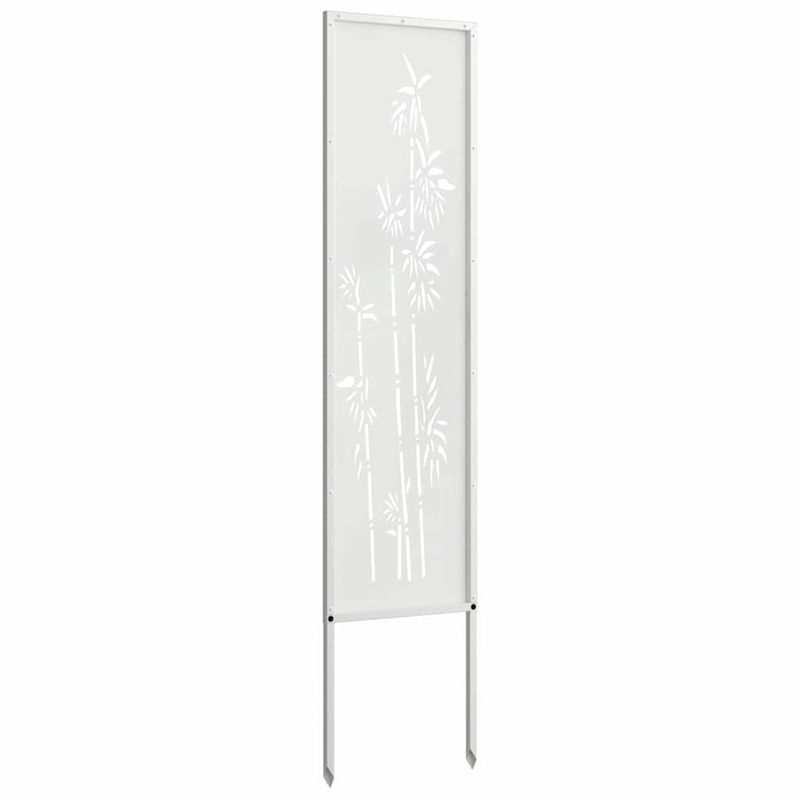 Casa si Gradina - Gradina si terasa - Decoratiuni exterior - Ornamente gradina - Panou decorativ pentru gradina Floral Alb 32 x 140 cm - Infinity.ro