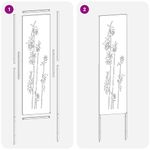 Casa si Gradina - Gradina si terasa - Decoratiuni exterior - Ornamente gradina - Panou decorativ pentru gradina Floral Alb 32 x 140 cm - Infinity.ro