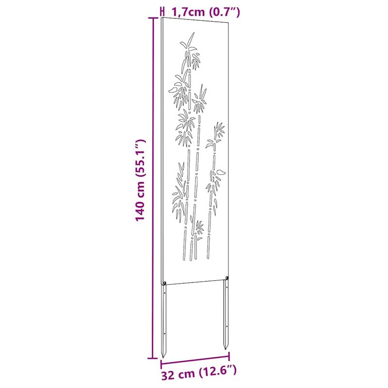 Casa si Gradina - Gradina si terasa - Decoratiuni exterior - Ornamente gradina - Panou decorativ pentru gradina Floral Alb 32 x 140 cm - Infinity.ro