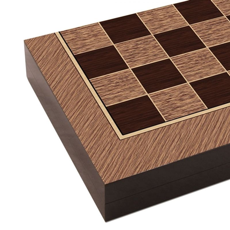 Sport si Outdoor - Alte sporturi - Sah si table - Cutie de table, MDF, rezistenta la zgarieturi, inchidere magnetica, 25 x 49 x 6 cm, maro/bej - Infinity.ro