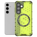 Laptop, Telefoane si Tablete - Telefoane mobile si accesorii - Accesorii Telefoane - Huse telefoane - Husa compatibil cu Samsung Galaxy S25 Plus cu protectie spate si margini anti-soc; Verde – Model Fagure - Infinity.ro