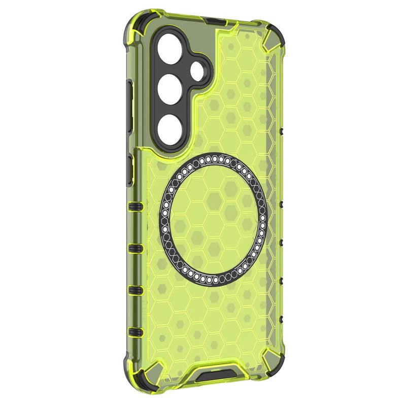 Laptop, Telefoane si Tablete - Telefoane mobile si accesorii - Accesorii Telefoane - Huse telefoane - Husa compatibil cu Samsung Galaxy S25 Plus cu protectie spate si margini anti-soc; Verde – Model Fagure - Infinity.ro