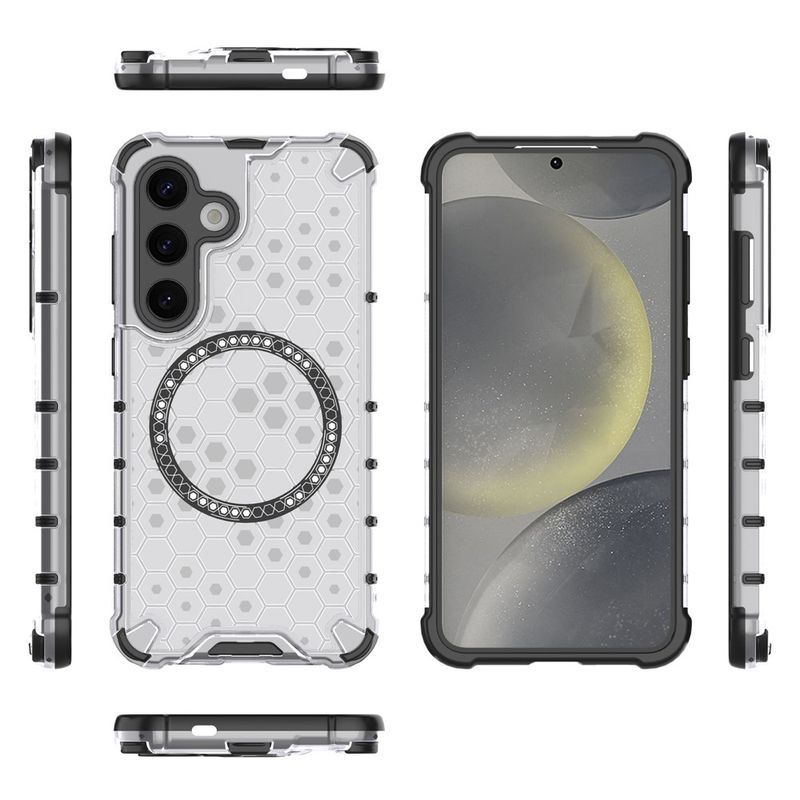 Laptop, Telefoane si Tablete - Telefoane mobile si accesorii - Accesorii Telefoane - Huse telefoane - Husa compatibil cu Samsung Galaxy S25 Plus cu protectie spate si margini anti-soc; Transparent – Model Fagure - Infinity.ro