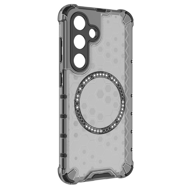 Laptop, Telefoane si Tablete - Telefoane mobile si accesorii - Accesorii Telefoane - Huse telefoane - Husa compatibil cu Samsung Galaxy S24 cu protectie spate si margini anti-soc; Fumuriu – Model Fagure - Infinity.ro