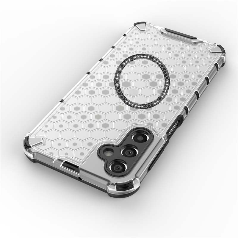 Laptop, Telefoane si Tablete - Telefoane mobile si accesorii - Accesorii Telefoane - Huse telefoane - Husa compatibil cu Samsung Galaxy A05s cu protectie spate si margini anti-soc; Fumuriu – Model Fagure - Infinity.ro