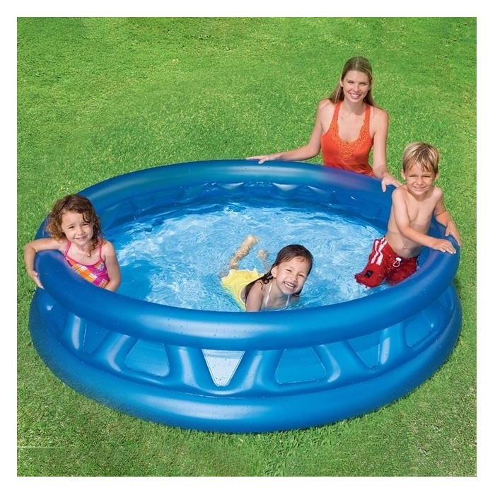 Piscina pentru Copii, capacitate apa 450 L, Vinil, dimensiuni Ø1.88x0.46m, albastru
