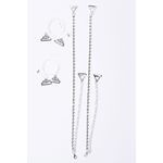 Fashion, accesorii si bijuterii - Femei - Lenjerie si pijamale femei - Lenjerie intima femei - Set bretele reglabile cu un rand de strasuri argintii si bretele reglabile invizibile cu snur transparent - Infinity.ro