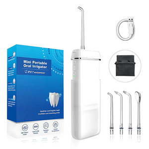 Mini irigator oral portabil pentru dus bucal LUVLU™, 1600 pulsatii/min, 140 psi, 3 moduri, 140ml, autonomie 30 zile