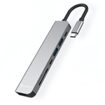 PC, gaming si accesorii - Retelistica - Hub-uri - HUB USB C 7-in-1 LUVLU™, USB C la HDMI 4K@30Hz, PD 100W, 2 USB 3.0, 1 USB-C Data, SD/TF Card Reader, - Infinity.ro