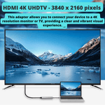 PC, gaming si accesorii - Retelistica - Hub-uri - HUB USB C 7-in-1 LUVLU™, USB C la HDMI 4K@30Hz, PD 100W, 2 USB 3.0, 1 USB-C Data, SD/TF Card Reader, - Infinity.ro