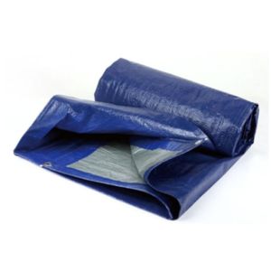 Prelata impermeabila, 3x4m, densitate 140g/mﾲ, inele de prindere, albastru/gri