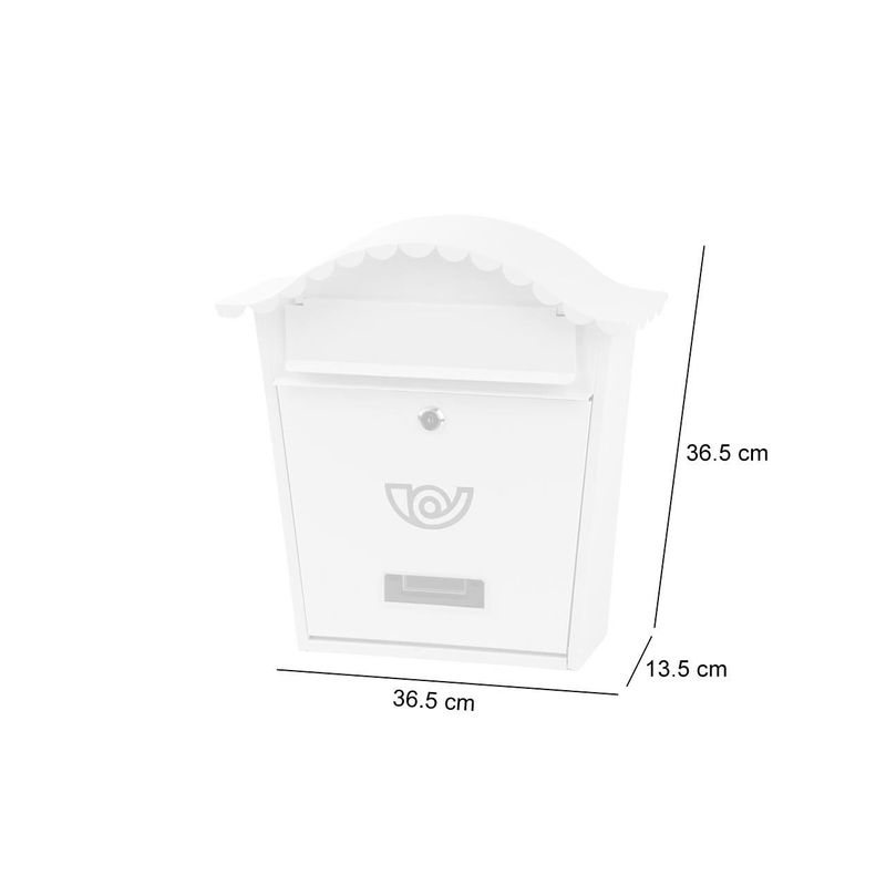 Casa si Gradina - Constructii - Depozitare, transport si protectie - Cutii postale - Cutie postala Strend Pro Napoleon B, 360 x 135 x 370 mm, Alba - Infinity.ro