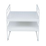 Casa si Gradina - Mobilier - Organizare si depozitare - Recipiente depozitare - Organizator extensibil Delinia – Etajera metalica 2 niveluri, 25.5–42 cm, ideala pentru bucatarie si baie - Infinity.ro
