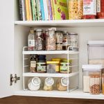 Casa si Gradina - Mobilier - Organizare si depozitare - Recipiente depozitare - Organizator extensibil Delinia – Etajera metalica 2 niveluri, 25.5–42 cm, ideala pentru bucatarie si baie - Infinity.ro