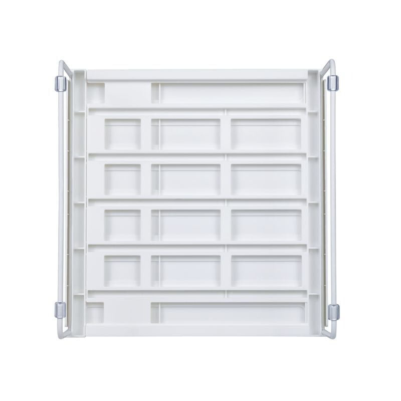 Casa si Gradina - Mobilier - Organizare si depozitare - Recipiente depozitare - Organizator extensibil Delinia – Etajera metalica 2 niveluri, 25.5–42 cm, ideala pentru bucatarie si baie - Infinity.ro