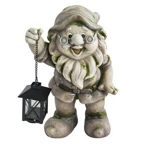 Decoratiune gradina Dwarf with lantern,ceramica,24 x 20.5 x 36 cm
