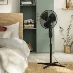 Casa si Gradina - Sanitare - Suporturi si accesorii baie - Sisteme de ventilatie - Ventilator cu picior Equation Altona 4, 45 W, Ø 40 cm, 3 viteze, negru - Infinity.ro