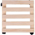 Casa si Gradina - Gradinarit si plante - Plante si ghivece - Ghivece si suporturi - Suport din lemn mobil cu 4 roti pentru ghivece de flori, 30x30 cm, max 50 kg - Infinity.ro