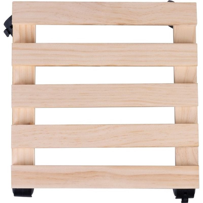 Casa si Gradina - Gradinarit si plante - Plante si ghivece - Ghivece si suporturi - Suport din lemn mobil cu 4 roti pentru ghivece de flori, 30x30 cm, max 50 kg - Infinity.ro