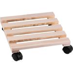 Casa si Gradina - Gradinarit si plante - Plante si ghivece - Ghivece si suporturi - Suport din lemn mobil cu 4 roti pentru ghivece de flori, 30x30 cm, max 50 kg - Infinity.ro