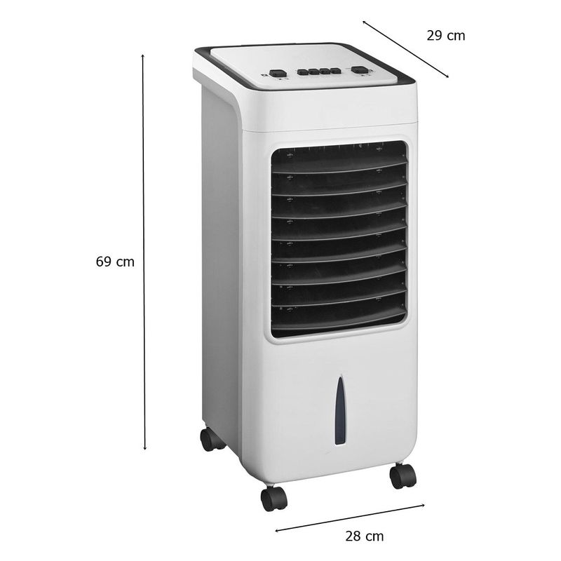 Electronice si Electrocasnice - Climatizare si sisteme de incalzire - Aparate racire aer - Ventilatoare - Ventilator portabil pe roti cu racire pe apa, putere 80W, rezervor 6 l, alimentare 230 V / 50 Hz, 69x29x28 cm - Infinity.ro