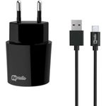 Laptop, Telefoane si Tablete - Telefoane mobile si accesorii - Accesorii Telefoane - Cabluri si adaptoare telefoane - Incarcator de perete BeHello 2.1A, 1 porturi usb, inclus cablu tip USB USB-C, 1 metru, Black - Infinity.ro
