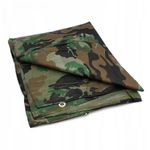Casa si Gradina - Gradina si terasa - Umbrele si pavilioane - Pavilioane - Prelata impermeabila Army Camouflage, 4x6m cu inele de prindere, 80gr/mﾲ - Infinity.ro