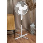 Electronice si Electrocasnice - Climatizare si sisteme de incalzire - Aparate racire aer - Ventilatoare - Ventilator cu picior, diametru 40 cm, putere 45 W, max 1.2 m, oscilatie 100ﾰ, cablu alimentare 1.7 m, culoare alba - Infinity.ro