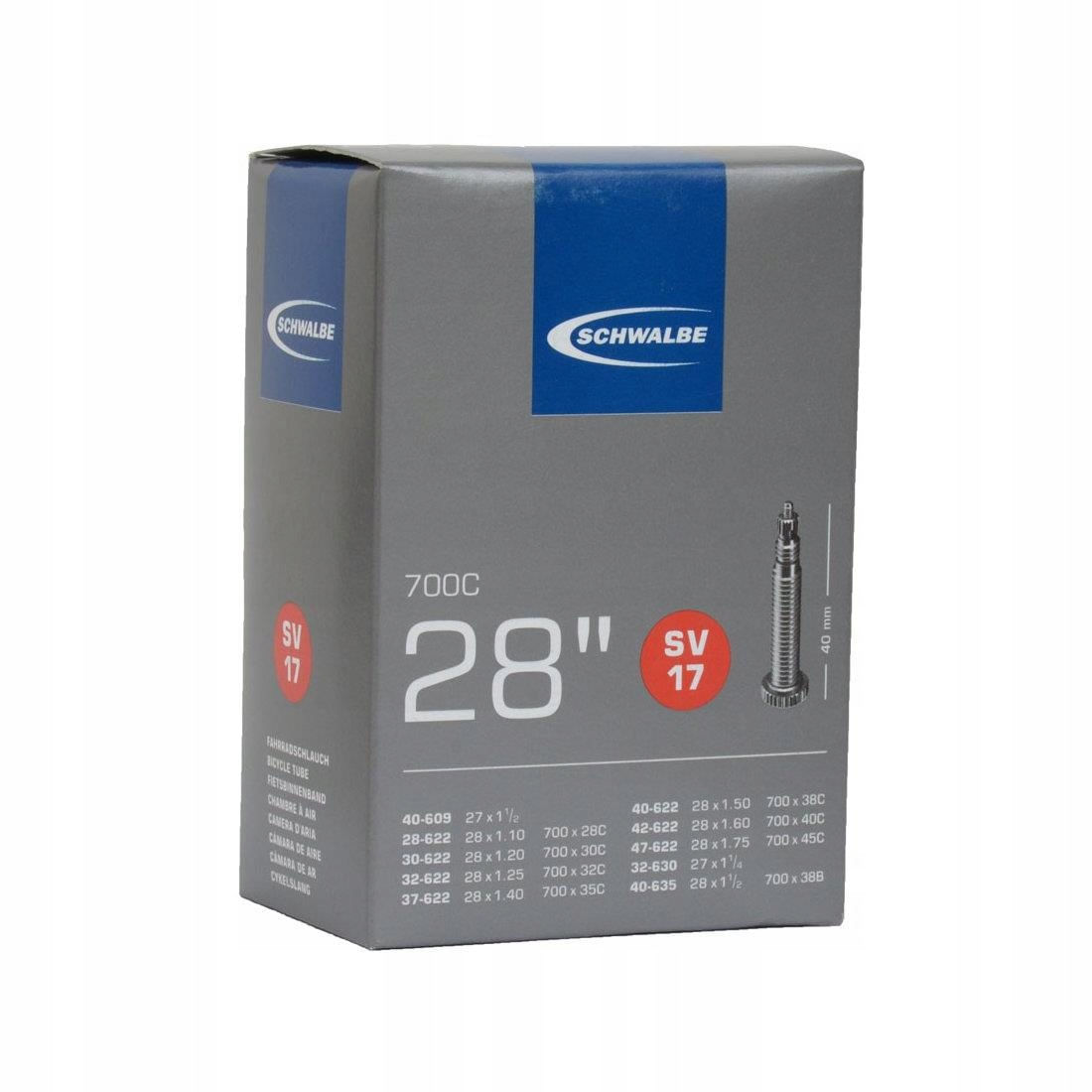 Camera de aer, Schwalbe, SV17 28 cu supapa presta 40mm