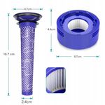 Electronice si Electrocasnice - Ingrijirea locuintei - Accesorii aparate pentru ingrijirea locuintei - Set 9 filtre NewEvo® compatibile cu aspiratoare Dyson V7 V8 V8+, 6 Prefiltre, 3 Filtre Hepa, Lavabil, Violet - Infinity.ro