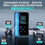 Auto si Moto - Reparatii si depanare - Compresoare auto - Compresor Auto 6in1 Fara Fir, 150PSI, Baterie 18000mAh, Power Bank, Ecran Tactil, Lanterna 3 Moduri - Infinity.ro
