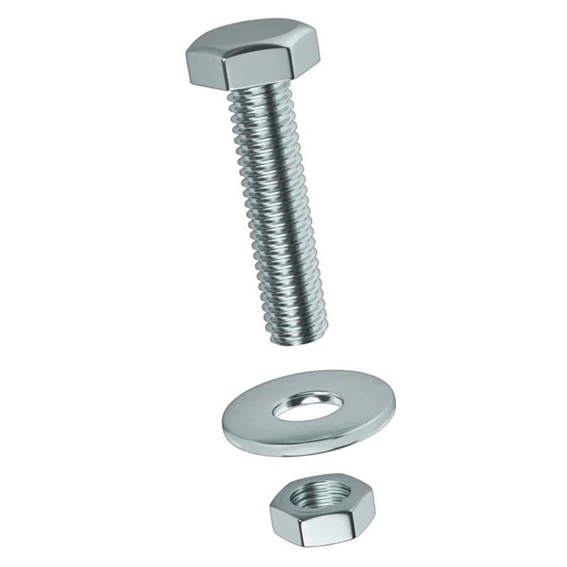 Casa si Gradina - Constructii - Feronerie si accesorii - Suruburi, dibluri si accesorii uz general - Set 10 bucati suruburi 14x100 mm cu piulita si saiba M14 - Infinity.ro