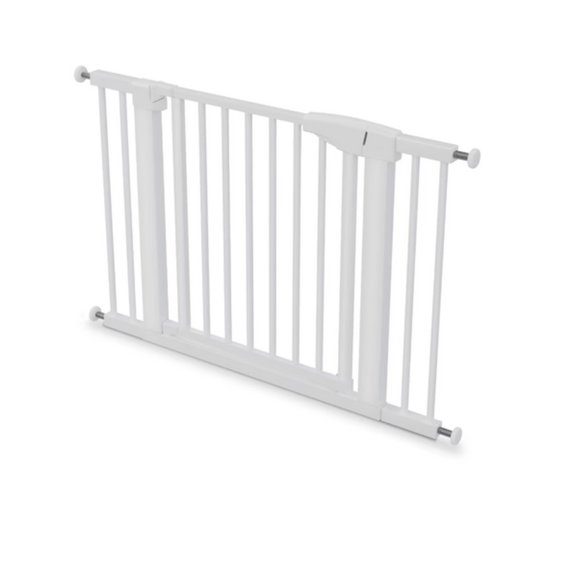 Casa si Gradina - Mobilier - Mobilier copii - Sisteme de siguranta - Poarta siguranta HappyKID Safeguard, dimensiuni ajustabile 75cm 84cm, Sistem dublu de blocare, Alb - Infinity.ro