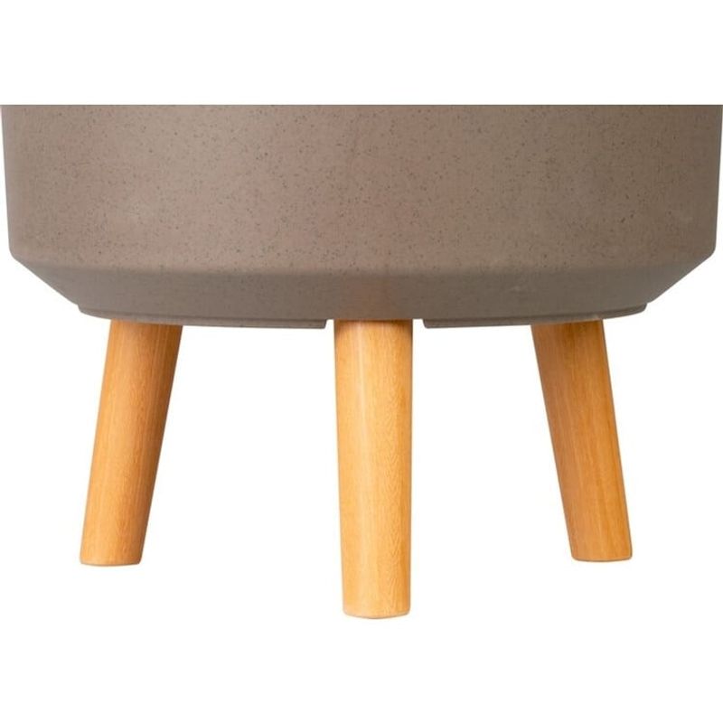 Casa si Gradina - Gradinarit si plante - Plante si ghivece - Ghivece si suporturi - Ghiveci plastic cu 3 picioare pentru flori, CoffePowder, capacitate 7.75 litri, 24.5x31 cm - Infinity.ro