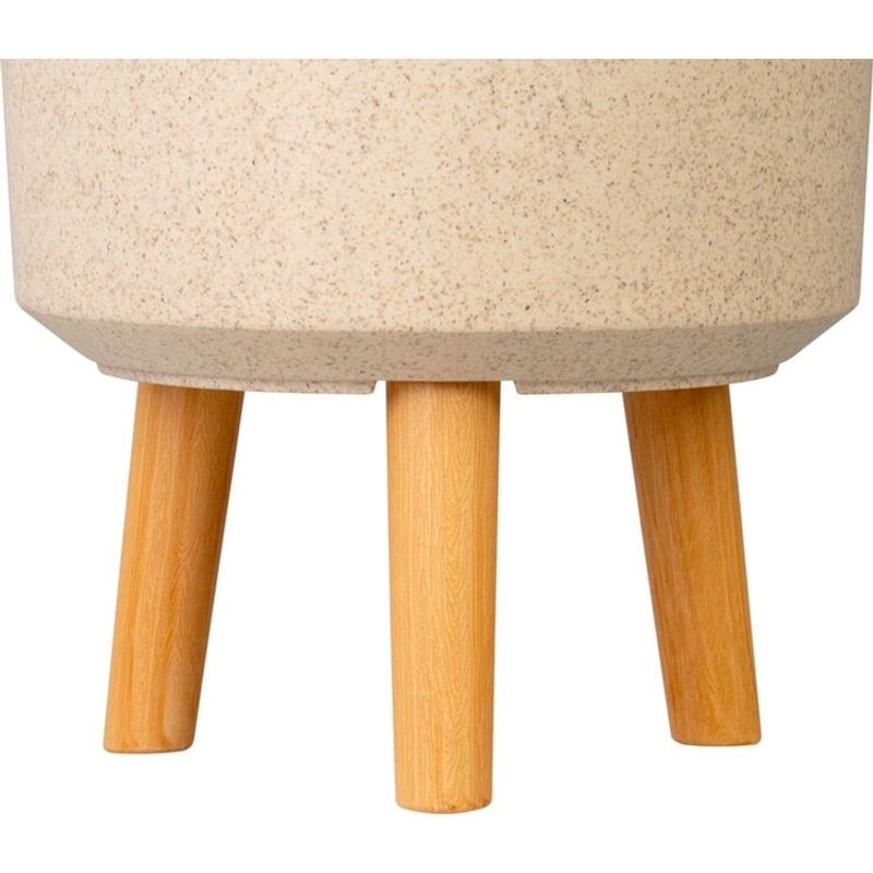 Casa si Gradina - Gradinarit si plante - Plante si ghivece - Ghivece si suporturi - Ghiveci plastic cu 3 picioare pentru flori, BambooFiber, capacitate 15.5 litri, 30x37 cm - Infinity.ro