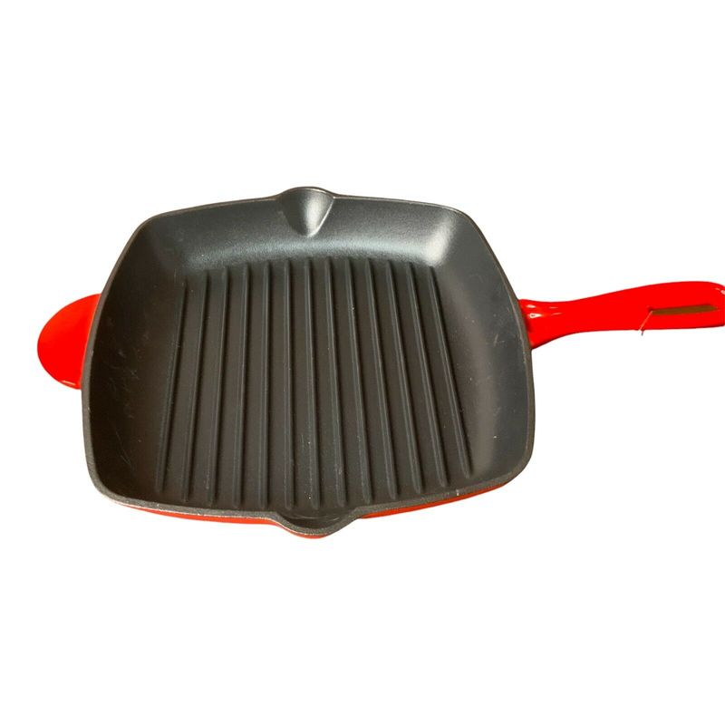 Casa si Gradina - Bucatarie si vesela - Vase pentru gatit - Tigai si seturi - Tigaie patrata din fonta emailata pentru grill, 27x27 cm - Infinity.ro