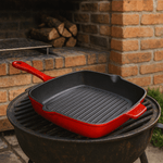 Casa si Gradina - Bucatarie si vesela - Vase pentru gatit - Tigai si seturi - Tigaie patrata din fonta emailata pentru grill, 27x27 cm - Infinity.ro