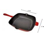 Casa si Gradina - Bucatarie si vesela - Vase pentru gatit - Tigai si seturi - Tigaie patrata din fonta emailata pentru grill, 27x27 cm - Infinity.ro