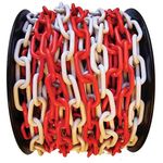 Casa si Gradina - Decoratiuni - Obiecte decorative - Accesorii decorative - Lant plastic rosu/alb pe tambur 25m,grosime 6mm pentru imprejmuiri,delimitari si semnalizari - Infinity.ro