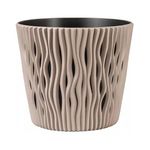 Casa si Gradina - Gradinarit si plante - Plante si ghivece - Ghivece si suporturi - Ghiveci decorativ pentru flori, rotund, cafeniu, capacitate 3l, 16x18 cm - Infinity.ro