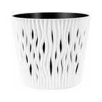 Casa si Gradina - Gradinarit si plante - Plante si ghivece - Ghivece si suporturi - Ghiveci decorativ pentru flori, rotund, alb, capacitate 3l, 16x18 cm - Infinity.ro