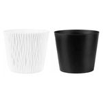 Casa si Gradina - Gradinarit si plante - Plante si ghivece - Ghivece si suporturi - Ghiveci decorativ pentru flori, rotund, alb, capacitate 3l, 16x18 cm - Infinity.ro