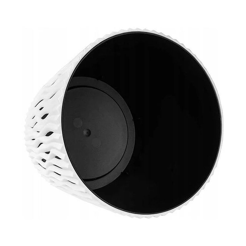 Casa si Gradina - Gradinarit si plante - Plante si ghivece - Ghivece si suporturi - Ghiveci decorativ pentru flori, rotund, alb, capacitate 3l, 16x18 cm - Infinity.ro