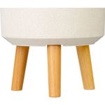 Casa si Gradina - Gradinarit si plante - Plante si ghivece - Ghivece si suporturi - Ghiveci plastic cu 3 picioare pentru flori, WhiteWheat, capacitate 3.75 litri, 20x26 cm - Infinity.ro