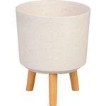 Casa si Gradina - Gradinarit si plante - Plante si ghivece - Ghivece si suporturi - Ghiveci plastic cu 3 picioare pentru flori, WhiteWheat, capacitate 7.75 litri, 24.5x31 cm - Infinity.ro