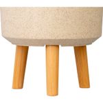 Casa si Gradina - Gradinarit si plante - Plante si ghivece - Ghivece si suporturi - Ghiveci plastic cu 3 picioare pentru flori, BambooFiber, capacitate 7.75 litri, 24.5x31 cm - Infinity.ro
